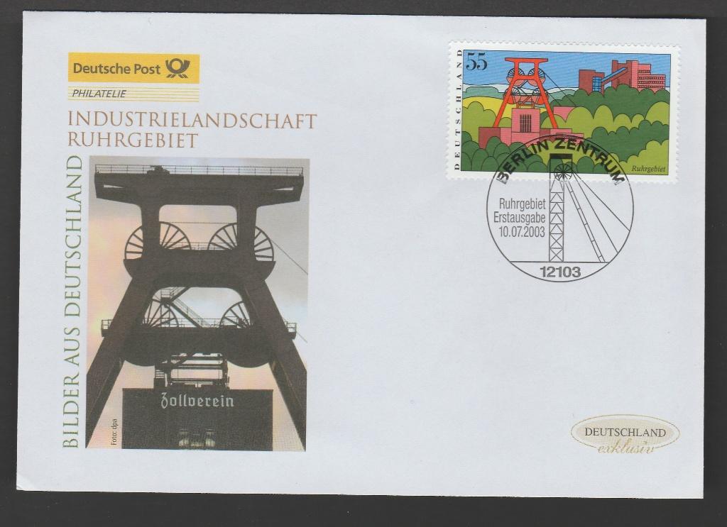 Duitsland - FDC Michelnr 2355 - industriegebied Ruhrgebied, Verzenden, 1990 tot heden, Postfris