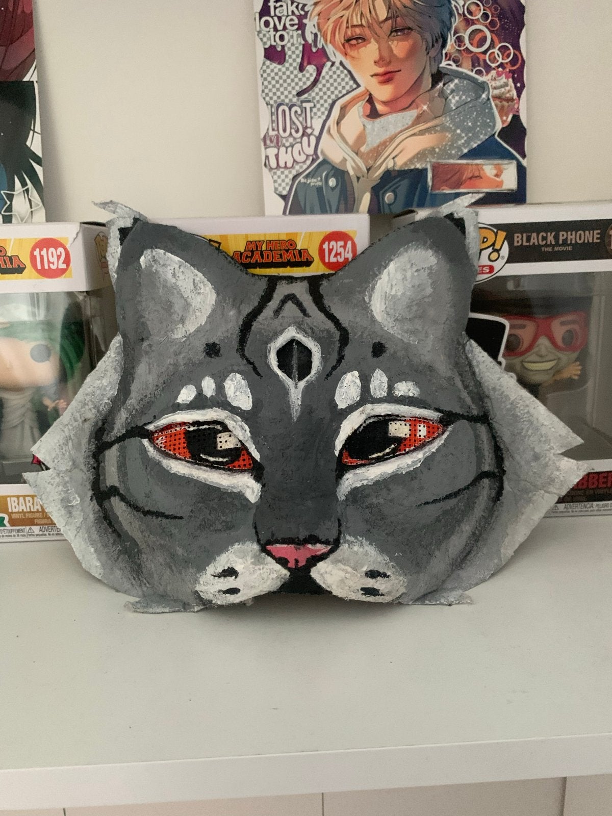 Handgemaakt Therian Masker - Kat/Wolf, Verzenden, Gebruikt