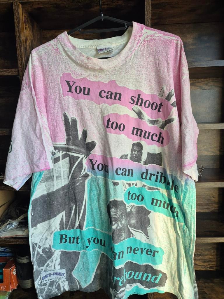 Vintage NBA All-Over Print Shirt Jaren '90, Ophalen of Verzenden, Gedragen, Overige maten, Overige kleuren