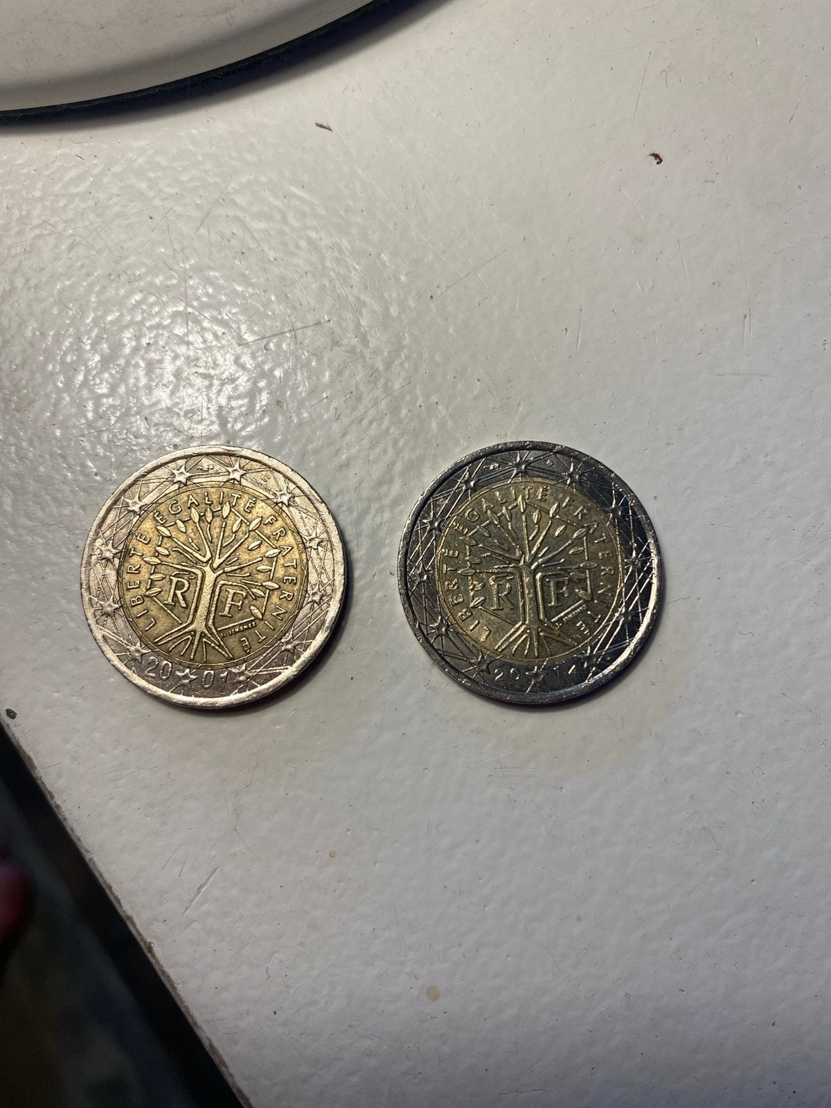 2 Euro munten Frankrijk 2001 - Set van 2, Postzegels en Munten, Munten | Europa | Euromunten, Ophalen of Verzenden, Frankrijk