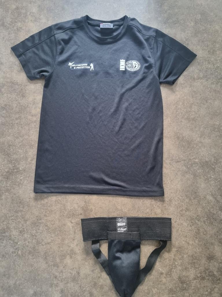 Selfdefense sportshirt (Clique) & kruisbeschermer (Humatt) S, Sport en Fitness, Gebruikt, Overige, Vechtsportbescherming, Ophalen of Verzenden