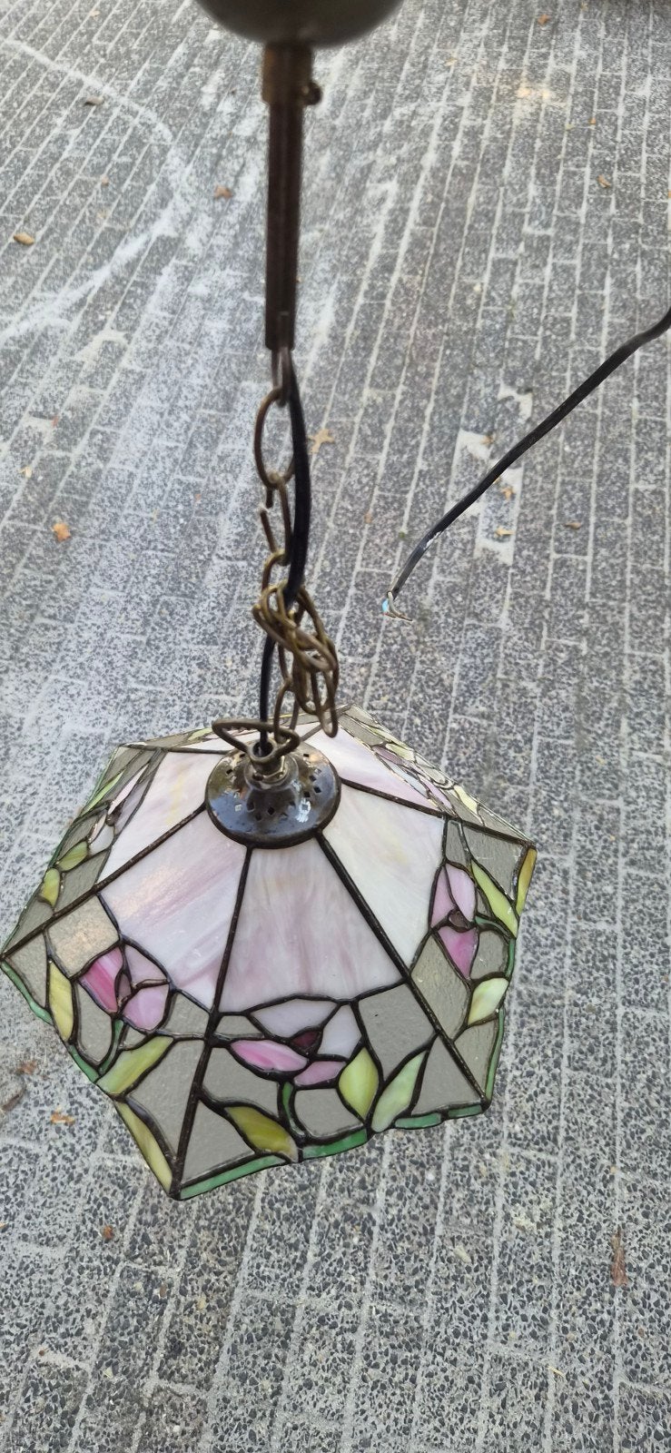 Tiffany Stijl Hanglamp - Roze Bloemen, Ophalen of Verzenden