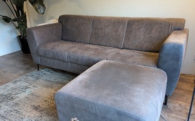 Profijt Meubel Ridgway 3-zits bank + hocker | Antraciet, Ophalen, Modern, Comfortabel, Gebruikt, Driepersoons