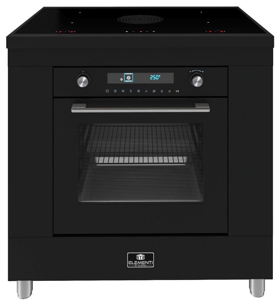 Inductie Fornuis 90 cm Downdraft Afzuiging Oven Magnetron, Magnetron, 60 cm of meer, Nieuw, Gas