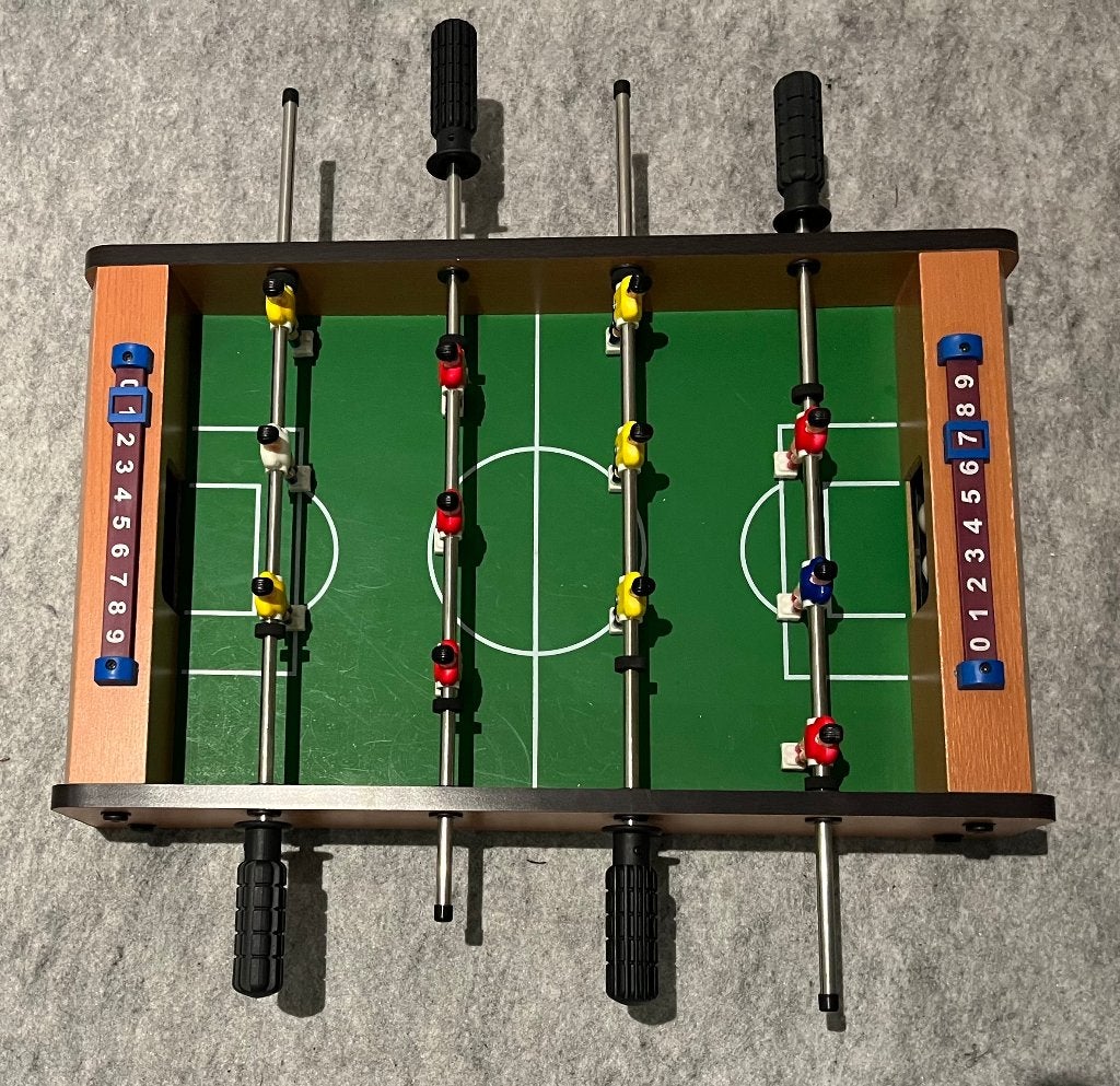 Tafelvoetbal spel, Ophalen, Gebruikt