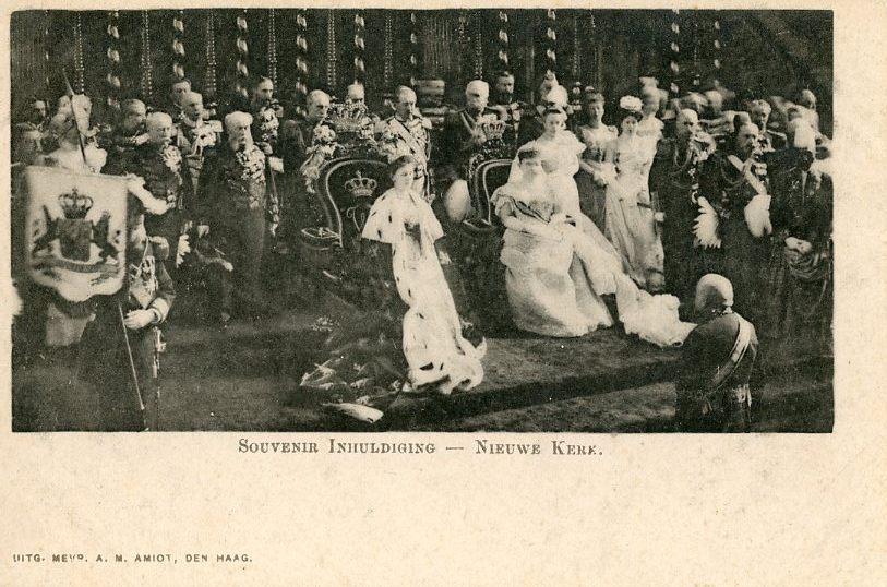 INHULDIGING KONINGIN WILHELMINA 1898 (DR195), Verzamelen, Verzenden, Gebruikt, Nederland, Kaart, Foto of Prent