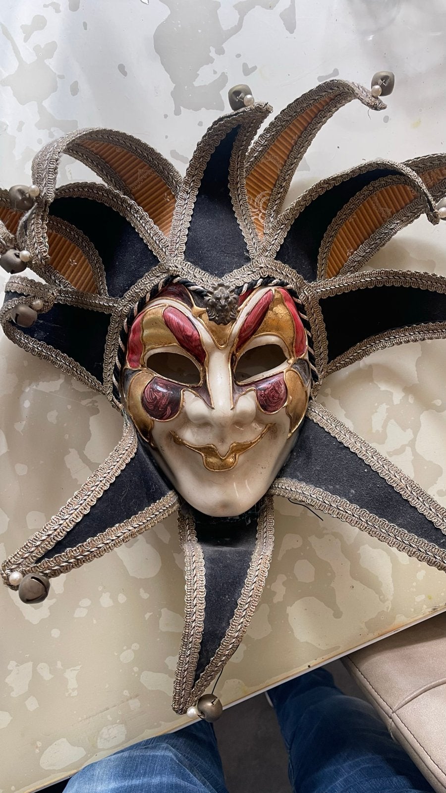Handgemaakt Venetiaans Narrenmasker - Maschera del Galeone, Ophalen