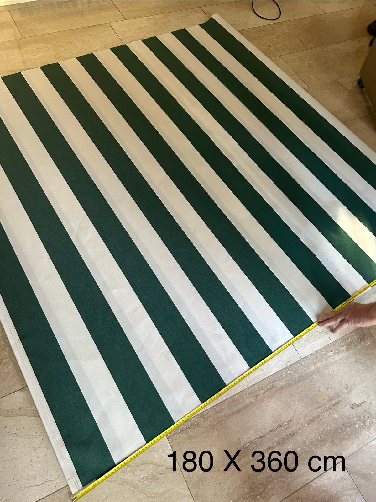 Zonneschermdoek groen / beige, Ophalen of Verzenden, Zo goed als nieuw