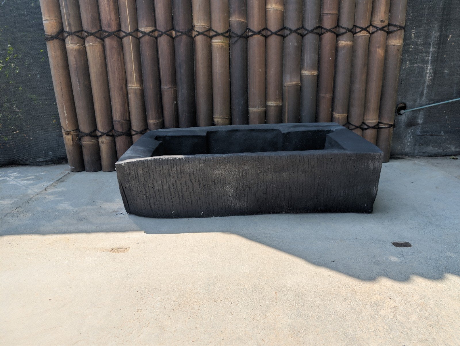 Mooie ruwe trog plantenbak waterbak bloembak LxBxH 97 60 23., Ophalen of Verzenden, Rechthoekig, Beton
