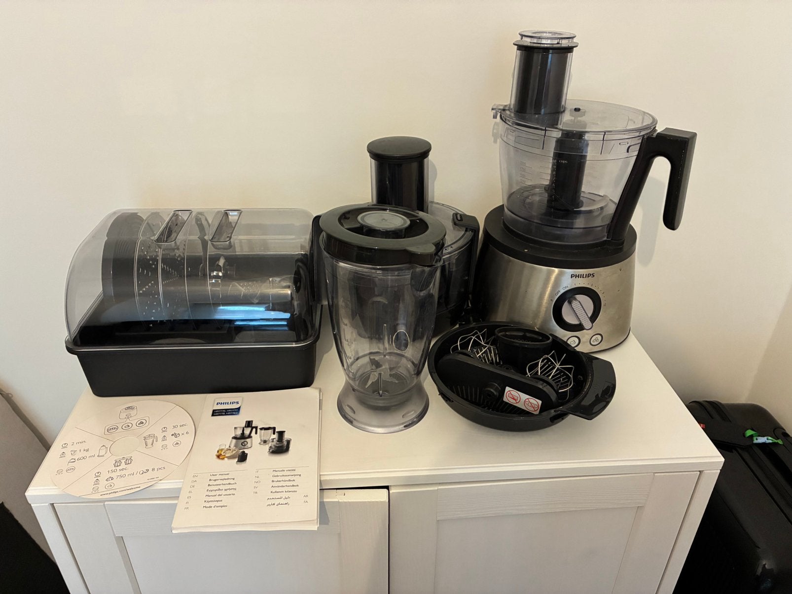 Philips HR7776 Keukenmachine, Ophalen, Zo goed als nieuw, 3 snelheden of meer