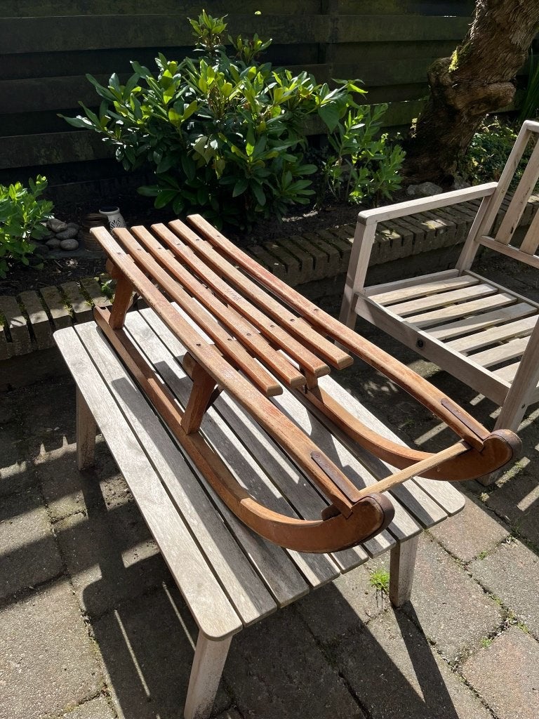 Vintage davos slee, Ophalen, Gebruikt, Hout