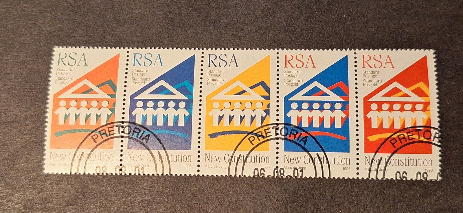 1996 ZUID-AFRIKA  - nieuwe grondwet, Postzegels en Munten, Ophalen of Verzenden, Zuid-Afrika, Gestempeld