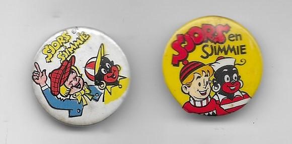 2 SJORS EN JIMMIE STRIP GERELATEERD, Verzamelen, Speldjes, Pins en Buttons, Verzenden, Gebruikt, Overige onderwerpen, Speldje of Pin