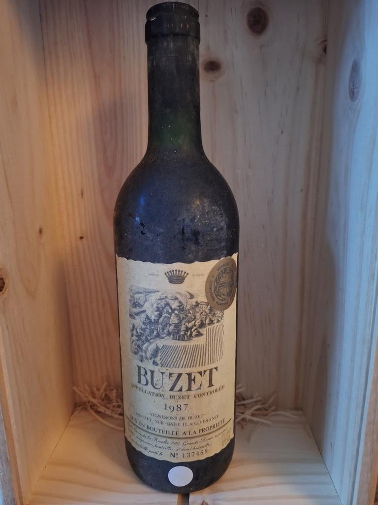 Buzet Appellation Controlée 1987 - Vintage Rode Wijn, Gebruikt, Frankrijk, Ophalen of Verzenden, Rode wijn