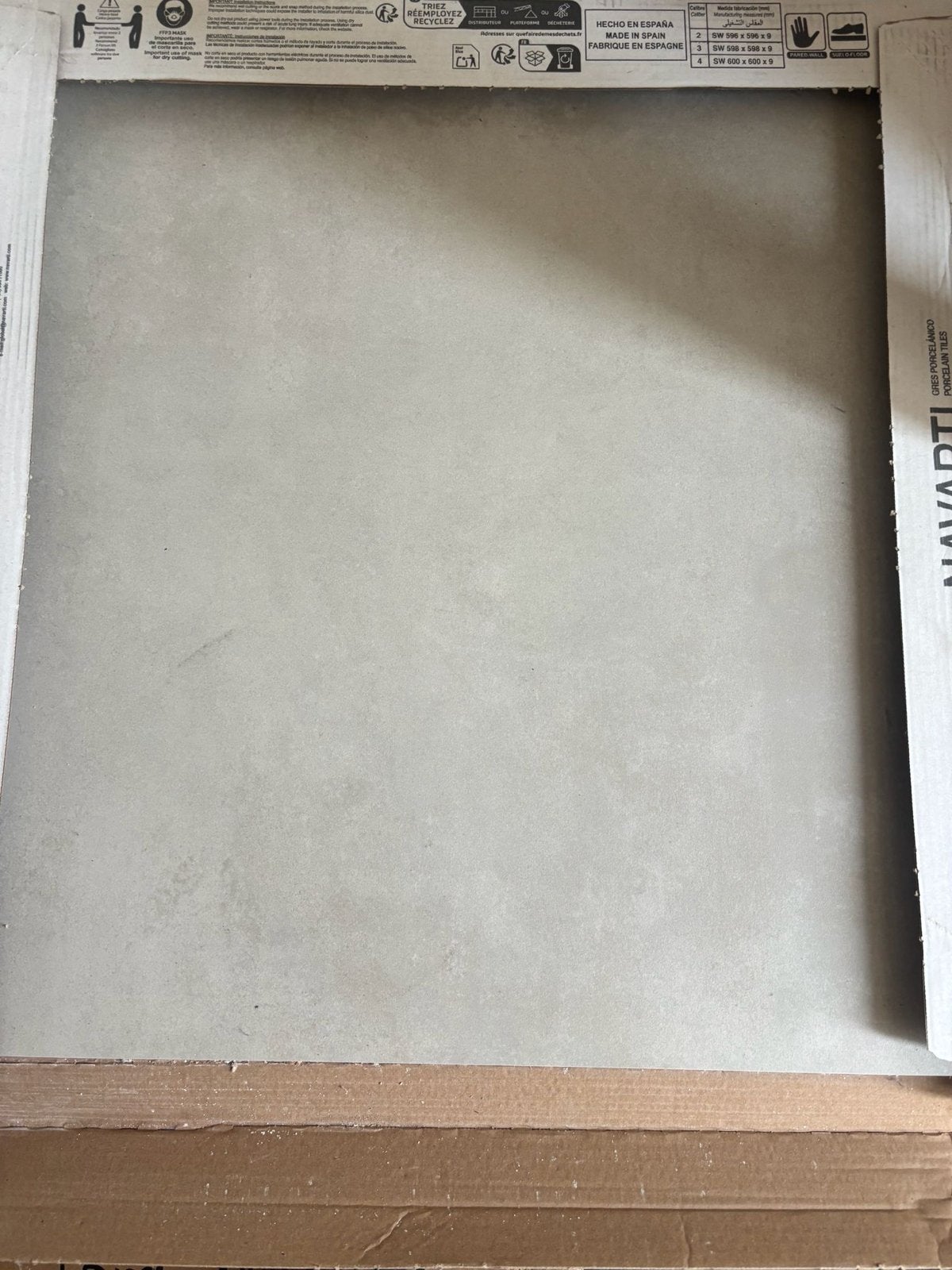 Tegels ivory 60x60 cm, Doe-het-zelf en Verbouw, Tegels, Nieuw, Vloertegels, Keramiek, 60 cm of meer, Minder dan 5 m², Ophalen