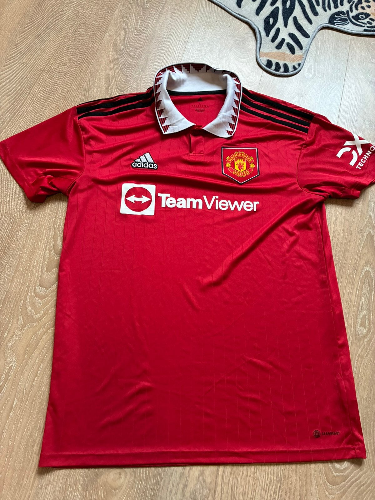 Manchester united thuisshirt 22/23 maat L, Maat L, Ophalen of Verzenden, Zo goed als nieuw, Shirt