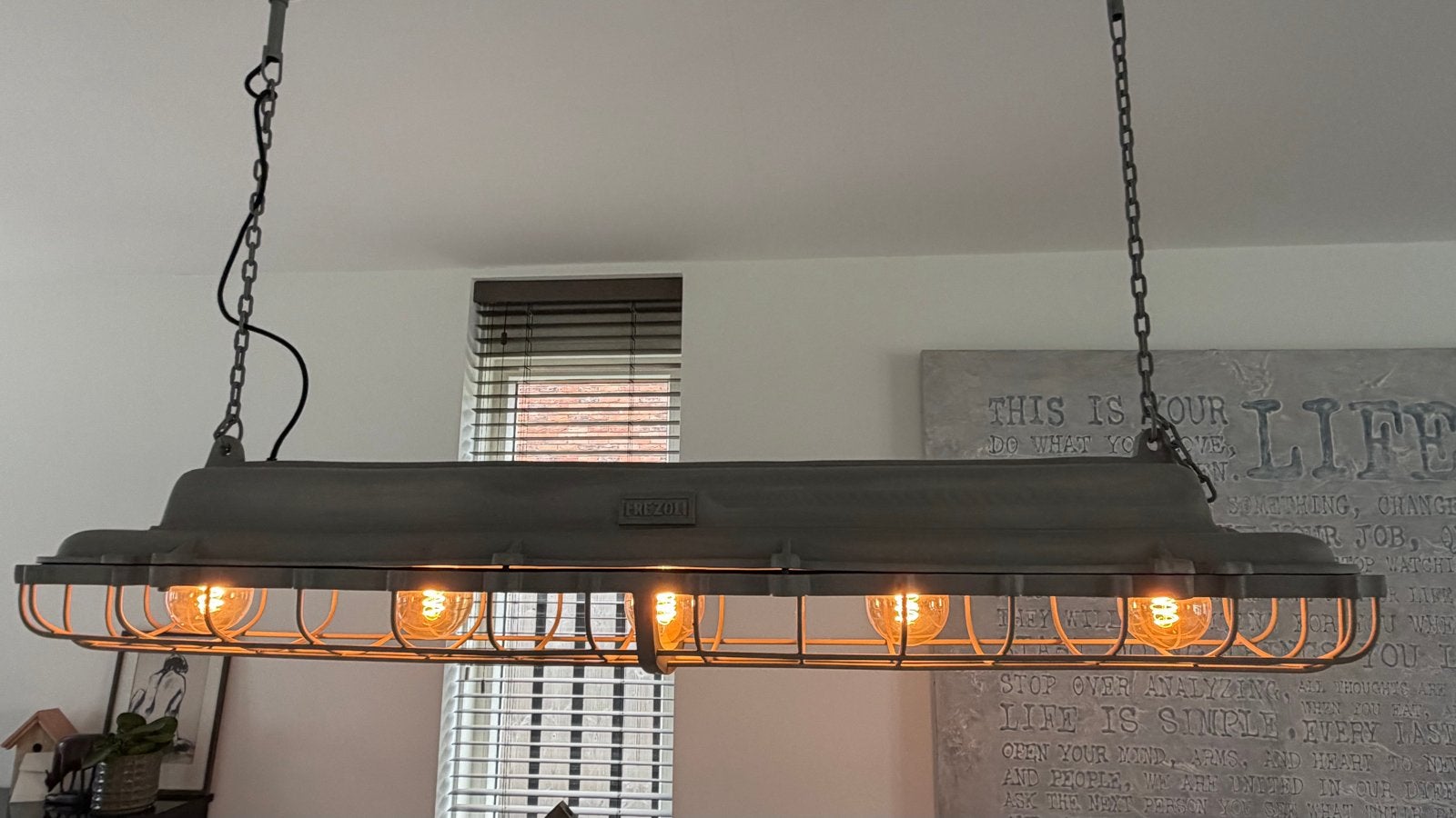 Frezoli Industriële Hanglamp, Huis en Inrichting, Lampen | Hanglampen, Zo goed als nieuw, Metaal, E27 (groot), Ophalen