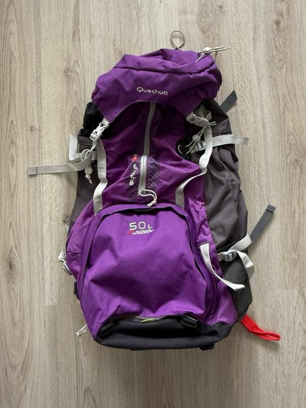 Quechua backpack dames 50L, 40 cm of meer, Zo goed als nieuw, 60 cm of meer, Ophalen