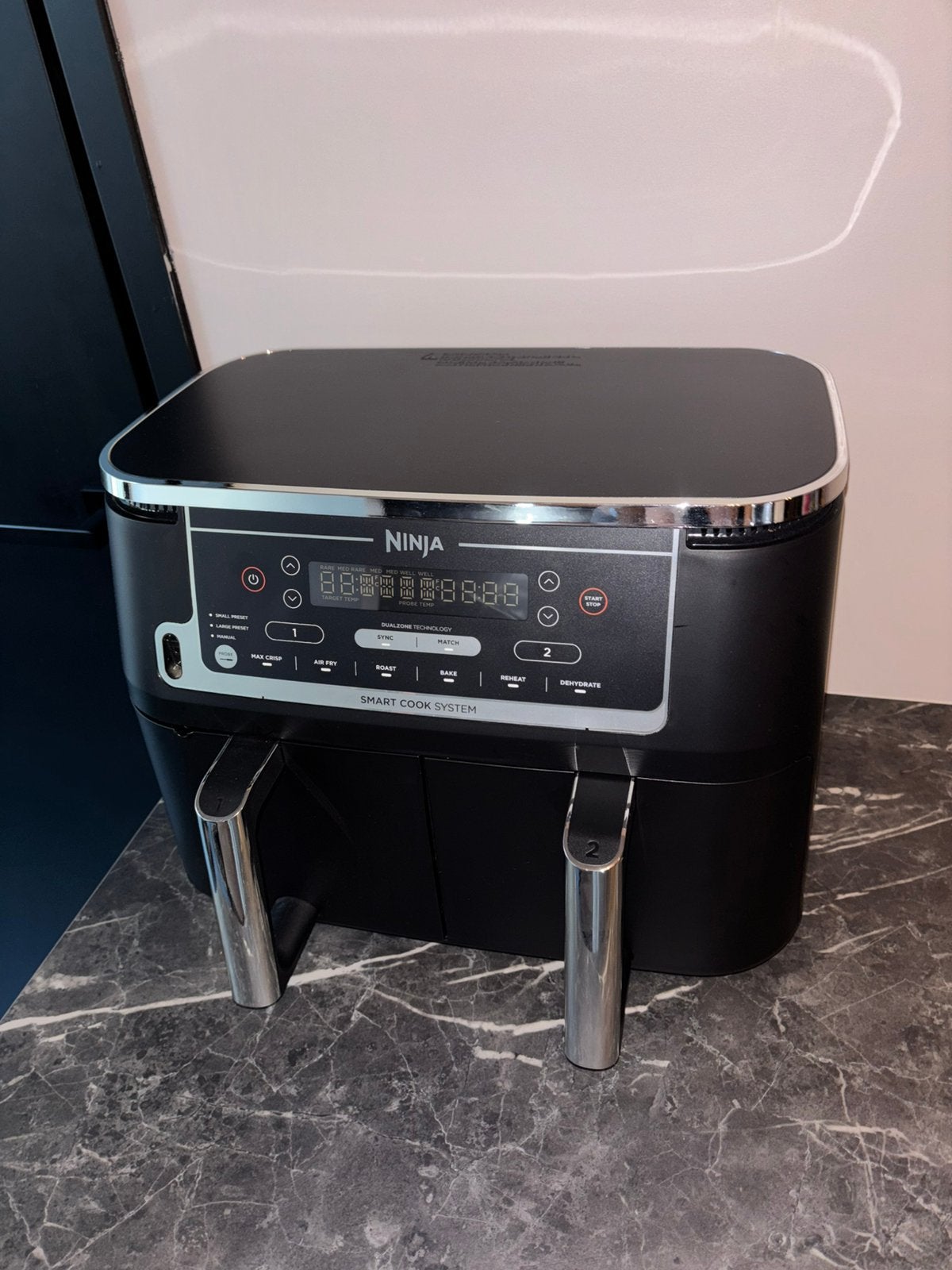 Ninja dubbele airfryer, Ophalen, Zo goed als nieuw, Airfryer XXL, 1500 gram of meer