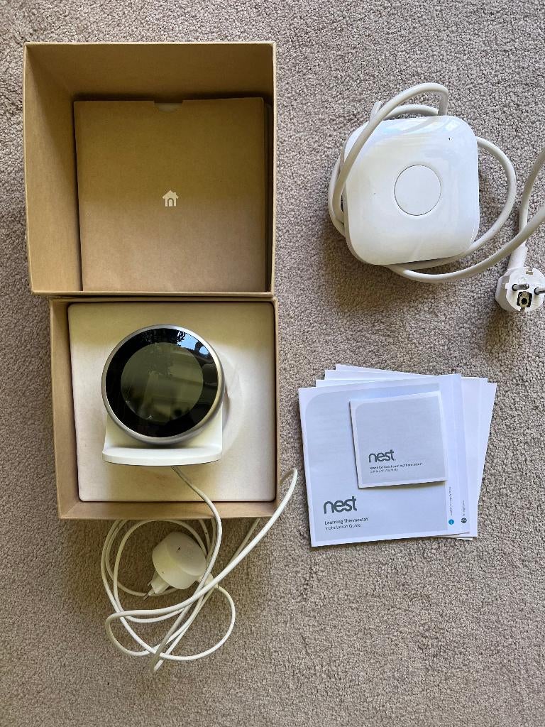 Google Nest Learning Thermostaat v3 – met wireless Heatlink!, Ophalen, Slimme thermostaat, Zo goed als nieuw