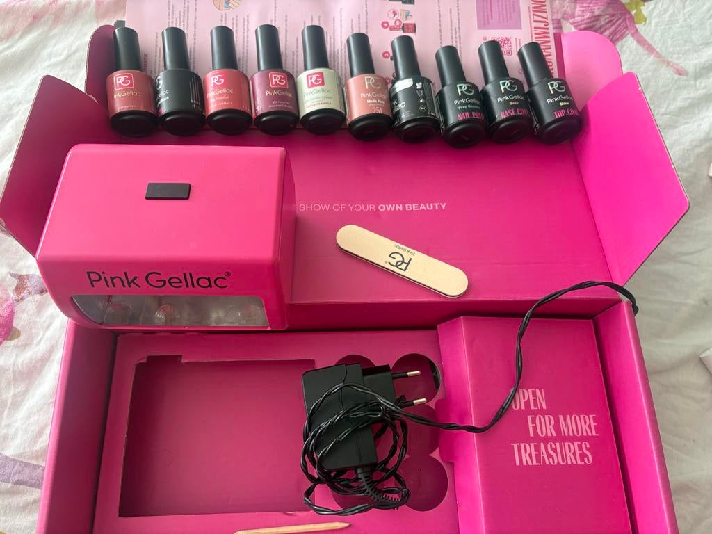 Pink Gellac Startpakket met Lamp en 7 Kleuren, Ophalen of Verzenden, Zo goed als nieuw, Overige typen