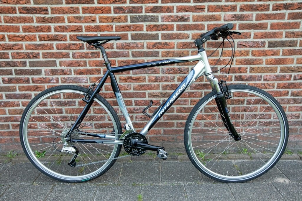 z.g.a.n. hybride Intersens fiets met 27 versnellingen (XT), 28 inch, Velgrem, Aluminium, Zo goed als nieuw