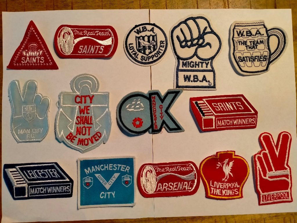 Manchester City Arsenal Liverpool vintage voetbal patch, Ophalen of Verzenden, Nieuw, Buitenlandse clubs, Overige typen