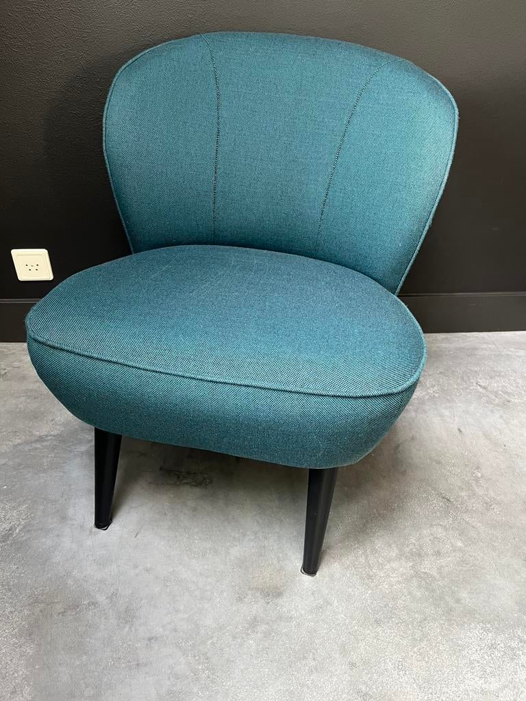 Fauteuil / stoel Sara Woood, Huis en Inrichting, Fauteuils, Ophalen, Gebruikt, Minder dan 75 cm, Stof