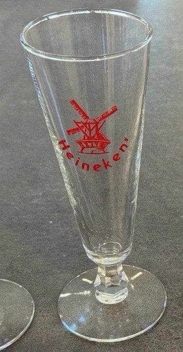 Heineken, Heineken's bier glas rode molen USA, Verzamelen, Ophalen of Verzenden, Zo goed als nieuw, Glas of Glazen, Heineken