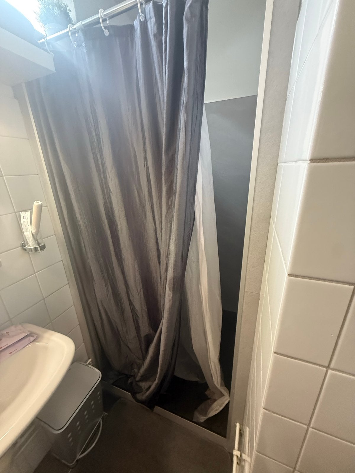 Aquanova Douchegordijn - Grijs, Huis en Inrichting, Ophalen, Gebruikt, Overige merken, Douche-accessoire