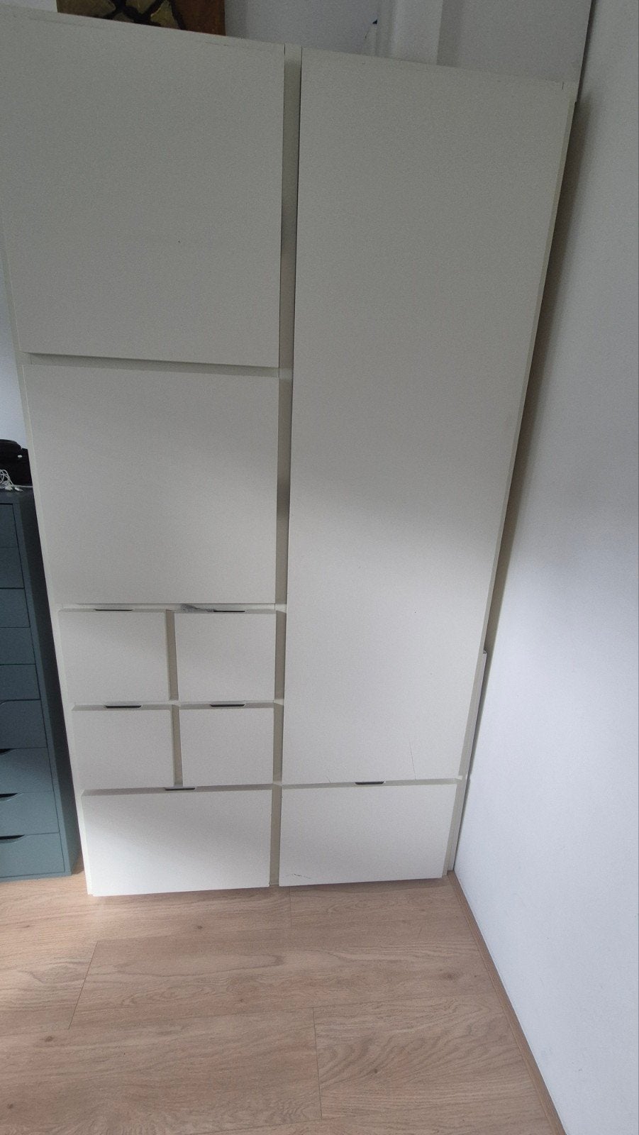 IKEA Visthus witte kledingkast met lades, Overige materialen, Gebruikt, 100 tot 150 cm, 200 cm of meer