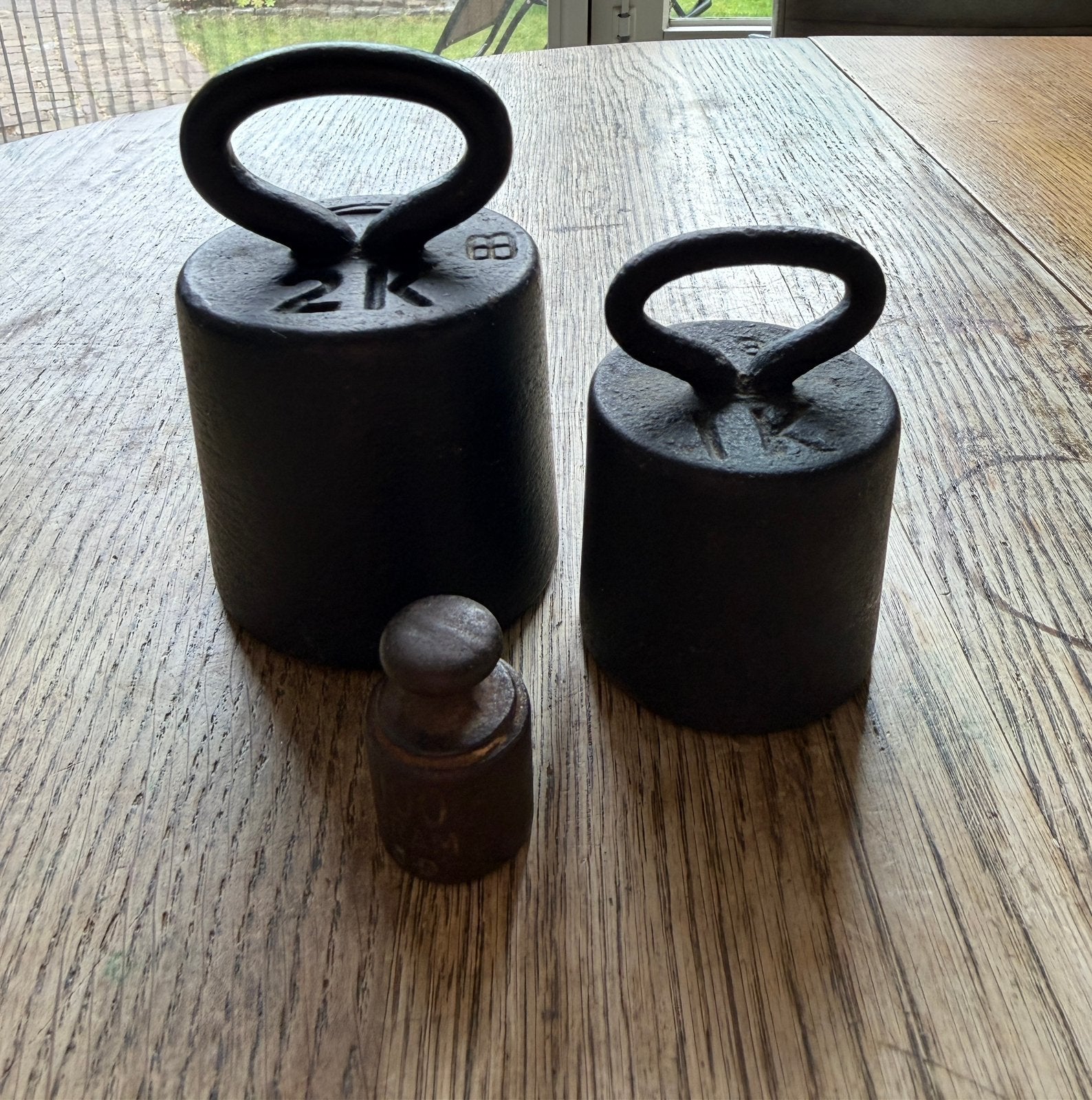 Antieke gietijzeren gewichten, Antiek en Kunst, Antiek | Gereedschap en Instrumenten, Ophalen