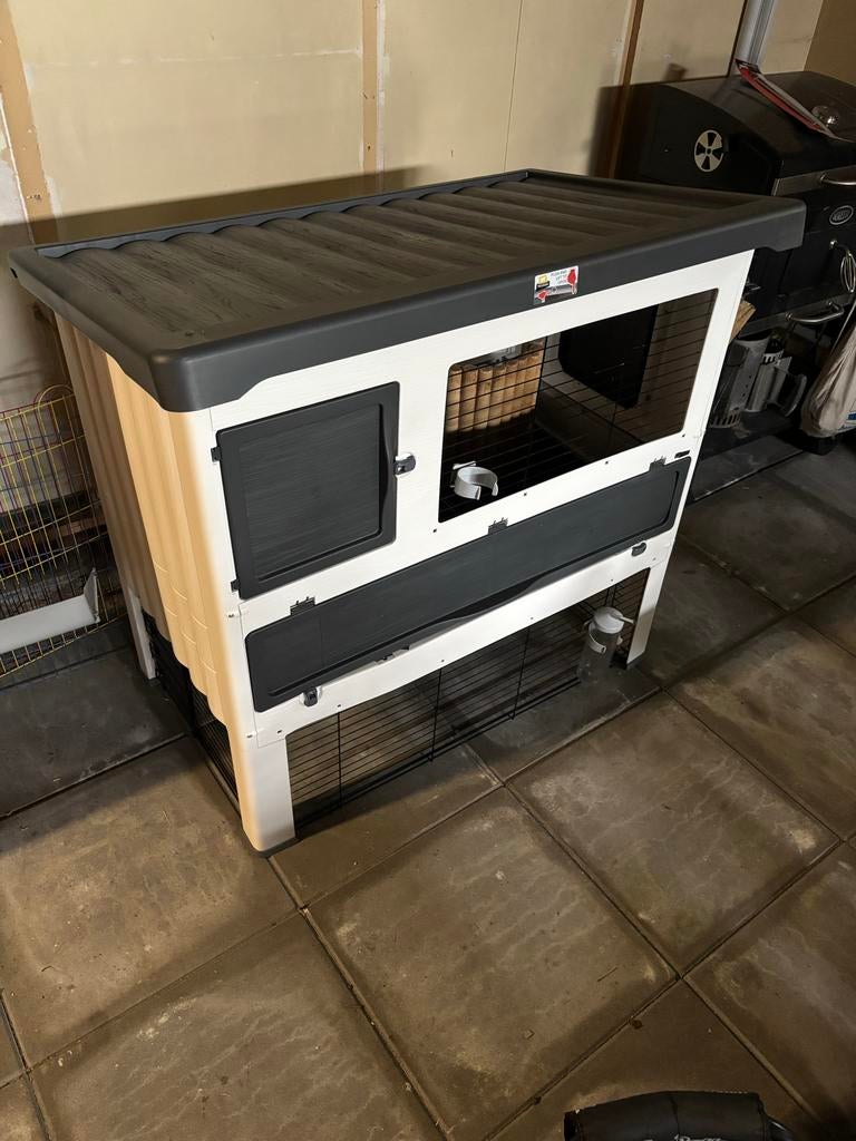 Konijnenhok Ferplast Grand Lodge 120, Dieren en Toebehoren, Ophalen, 110 cm of meer, Zo goed als nieuw, 90 cm of meer