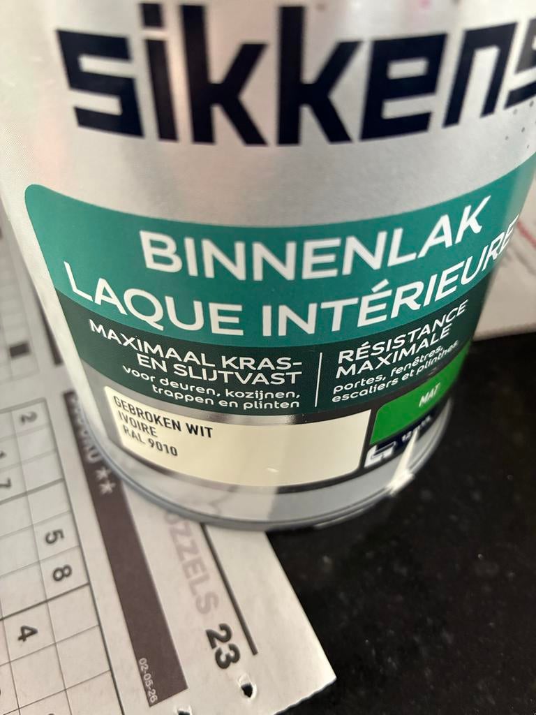 Sikkens Binnenlak Gebroken Wit 9010 - 0.75 liter, Ophalen, Wit, Zo goed als nieuw, Lak