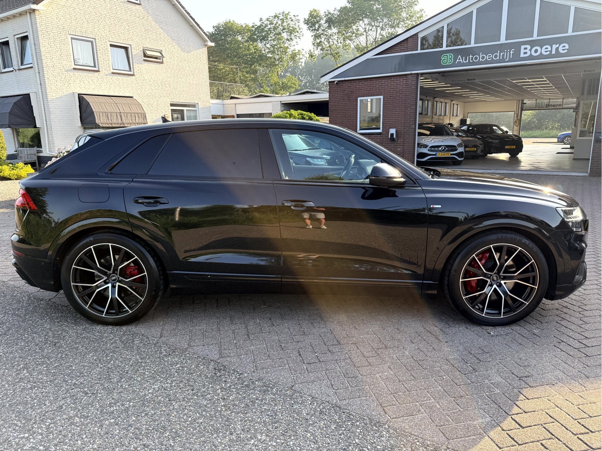 Audi Q8 55 TFSI e quattro Pro Line Plus 22'', Adap.Cruise, 3, Automaat, Gebruikt, 2995 cc, Zwart