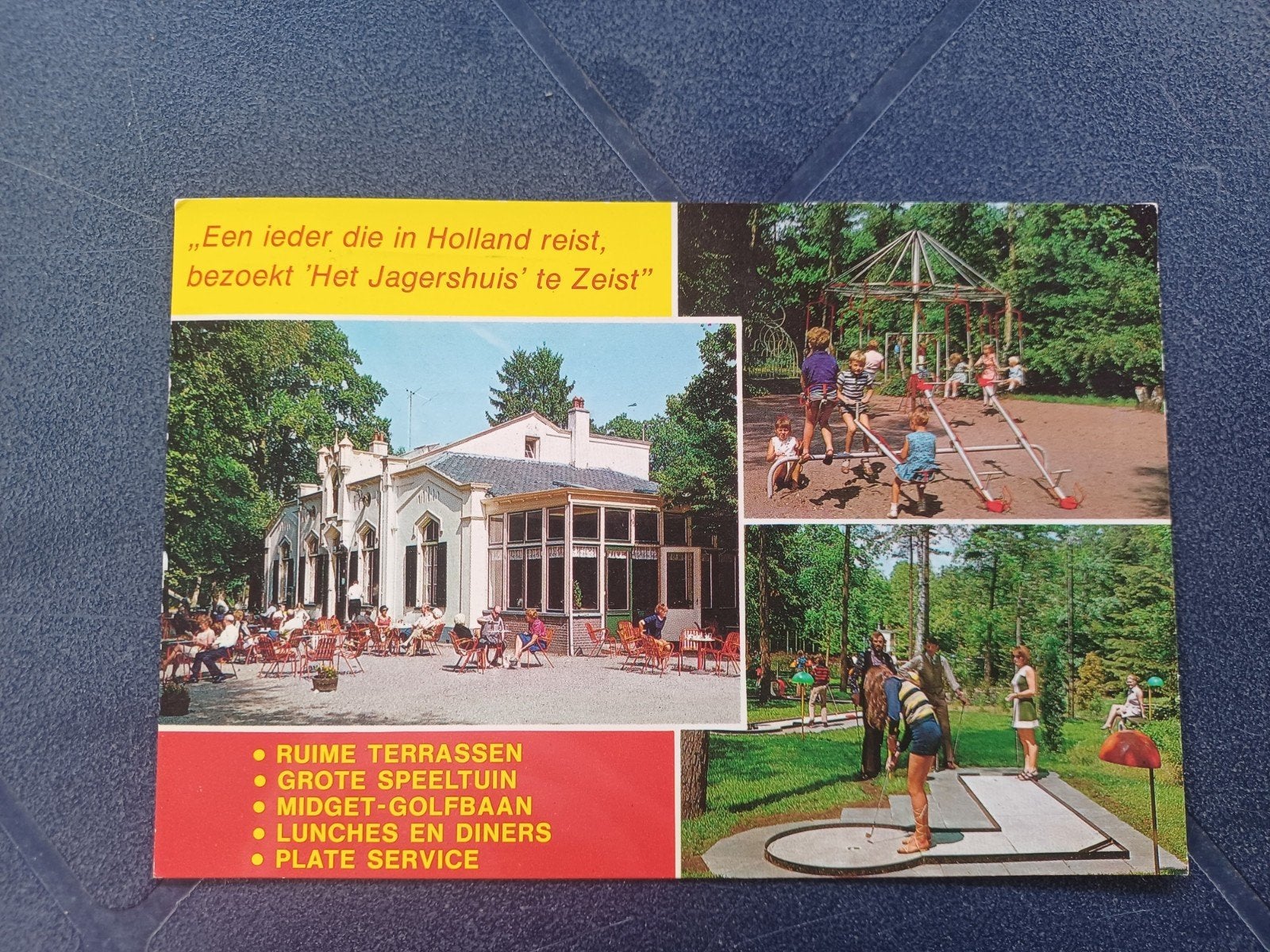 Zeist Het Jagershuis (speeltuin, midgetgolf, terras) 1977, Ophalen of Verzenden, 1960 tot 1980, Gelopen, Utrecht