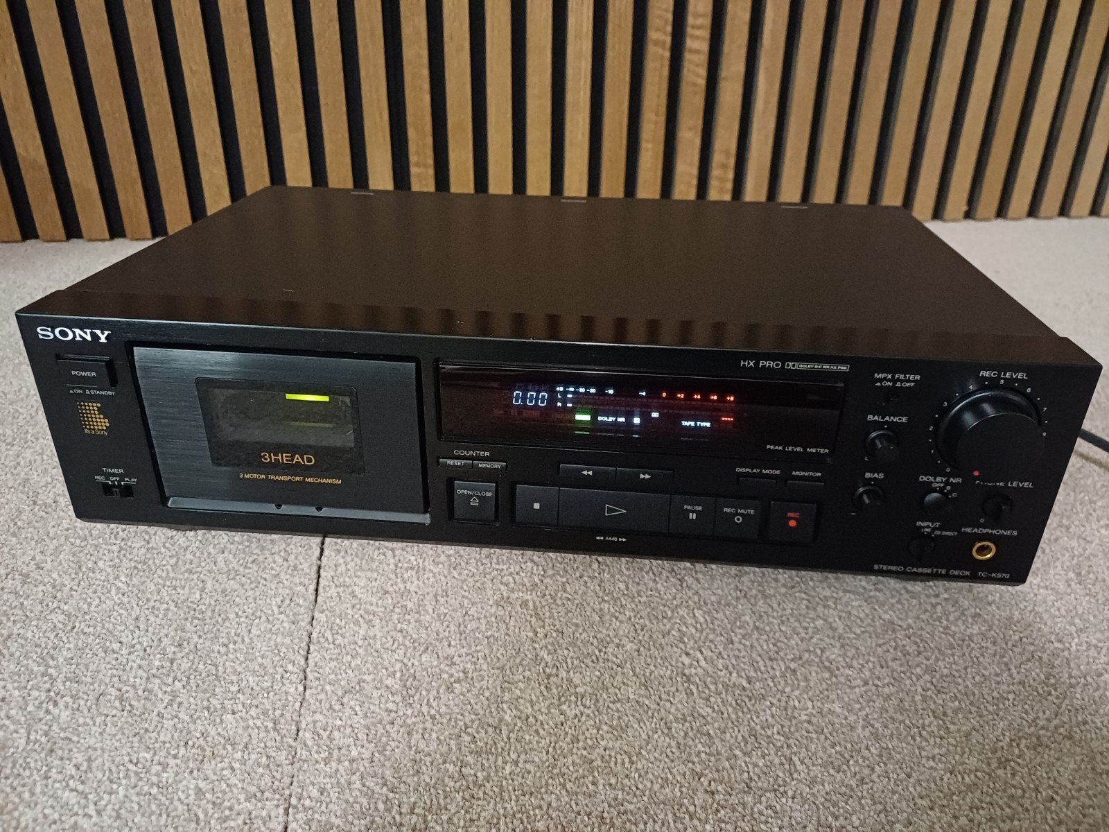 Sony TC-K570 Stereo Cassettedeck - Uitstekende Staat, Ophalen of Verzenden, Enkel, Sony, Tiptoetsen