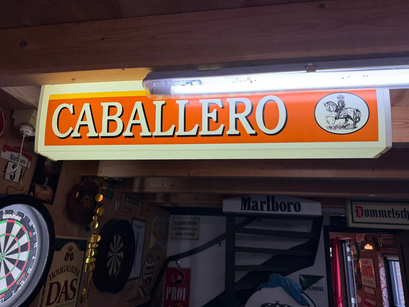 Caballero Lichtbak - Vintage Reclamebord, Ophalen of Verzenden, Gebruikt, Lichtbak of (neon) lamp