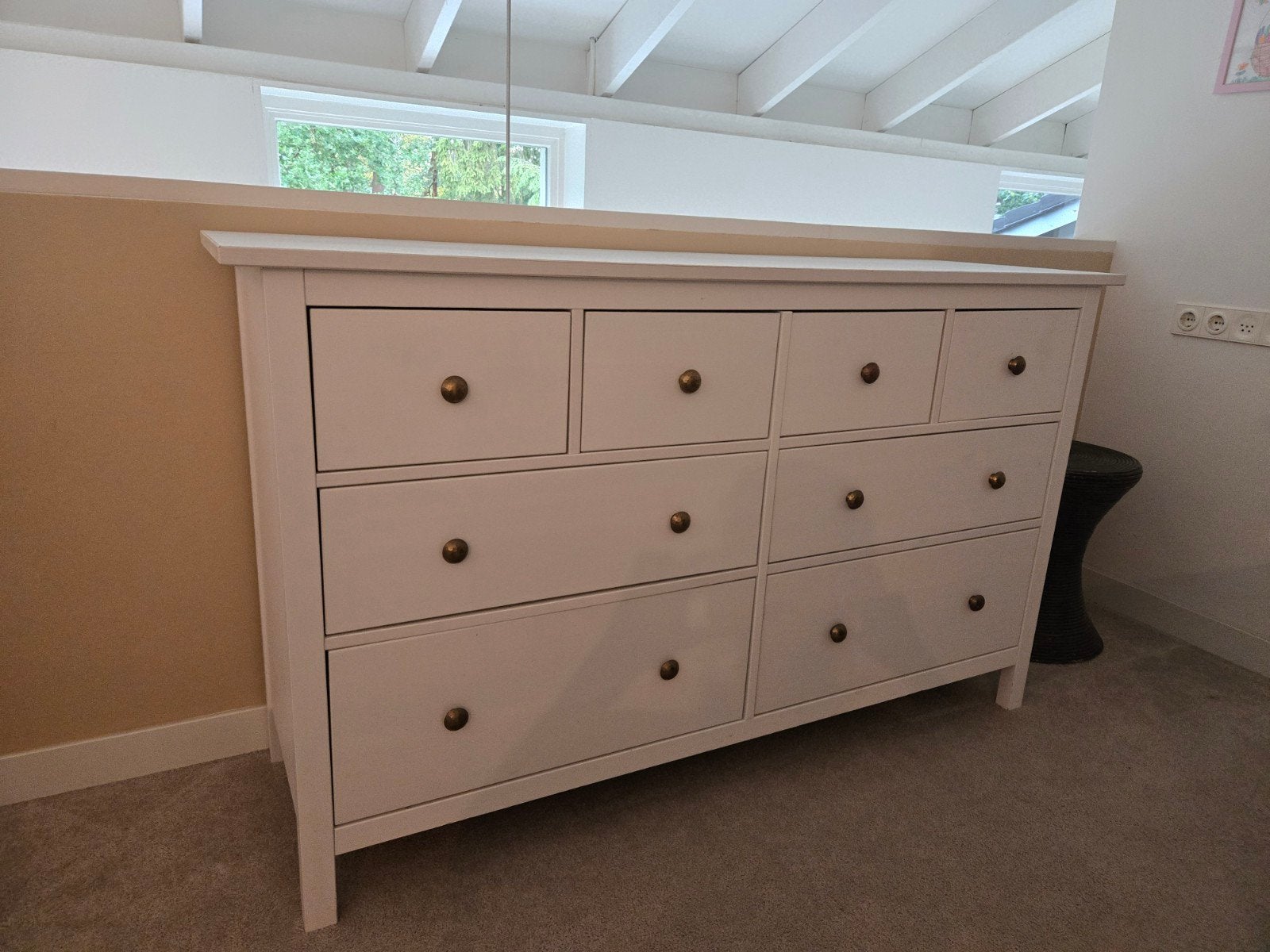 Ikea Hemnes ladekast met 8 lades - Wit, Ophalen, Gebruikt, 150 tot 200 cm, Minder dan 100 cm