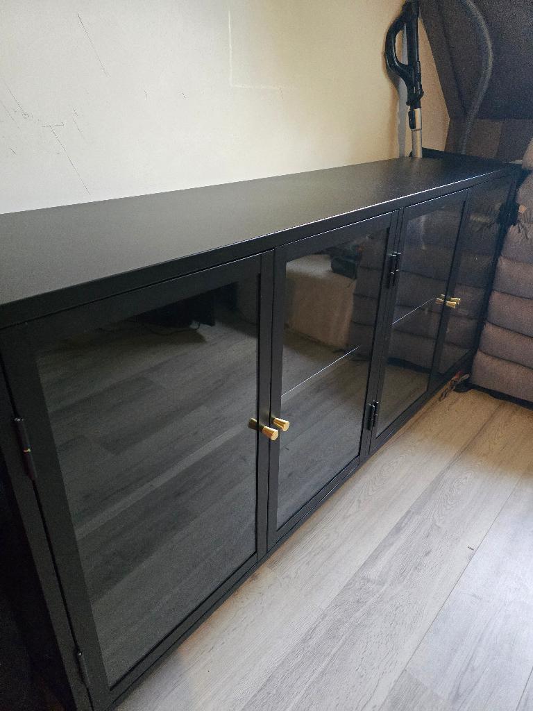 Dressoir metaal display kast, Ophalen, 75 cm of meer, 150 tot 200 cm, Metaal