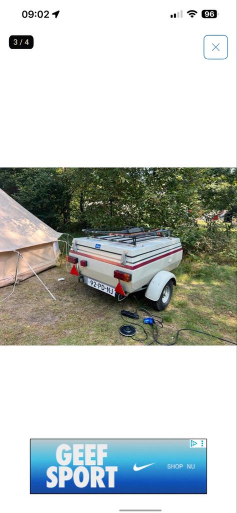 Compacte bagagewagen / aanhanger met imperial, Ophalen, Gebruikt