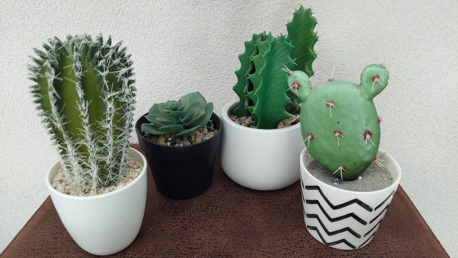 setje 4 plastic plantjes, Ophalen, Kunststof, Rond, Minder dan 40 cm
