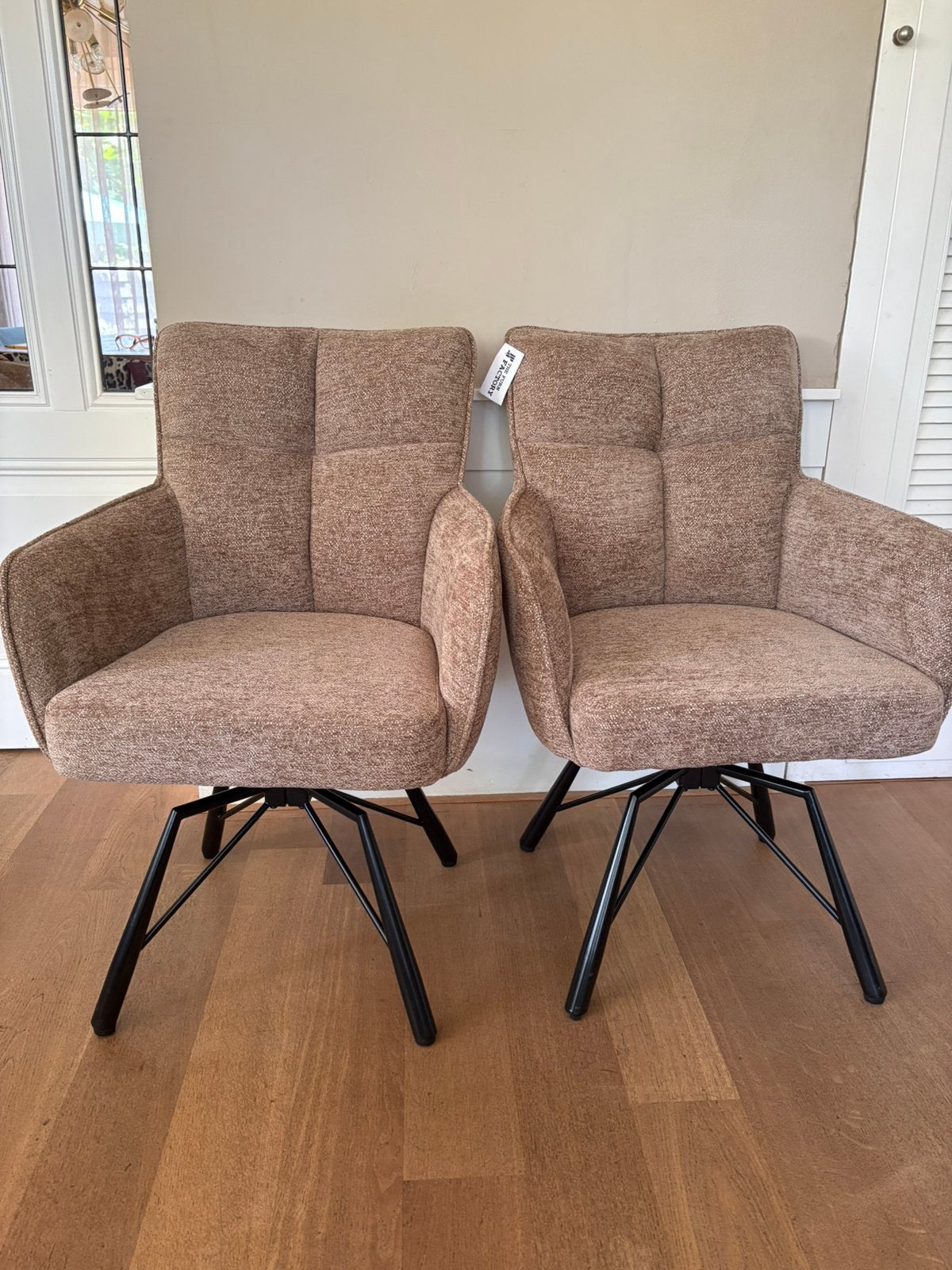 4 splinternieuwe draaibare stoelen (incl prijskaartjes), Ophalen, Nieuw, Stof