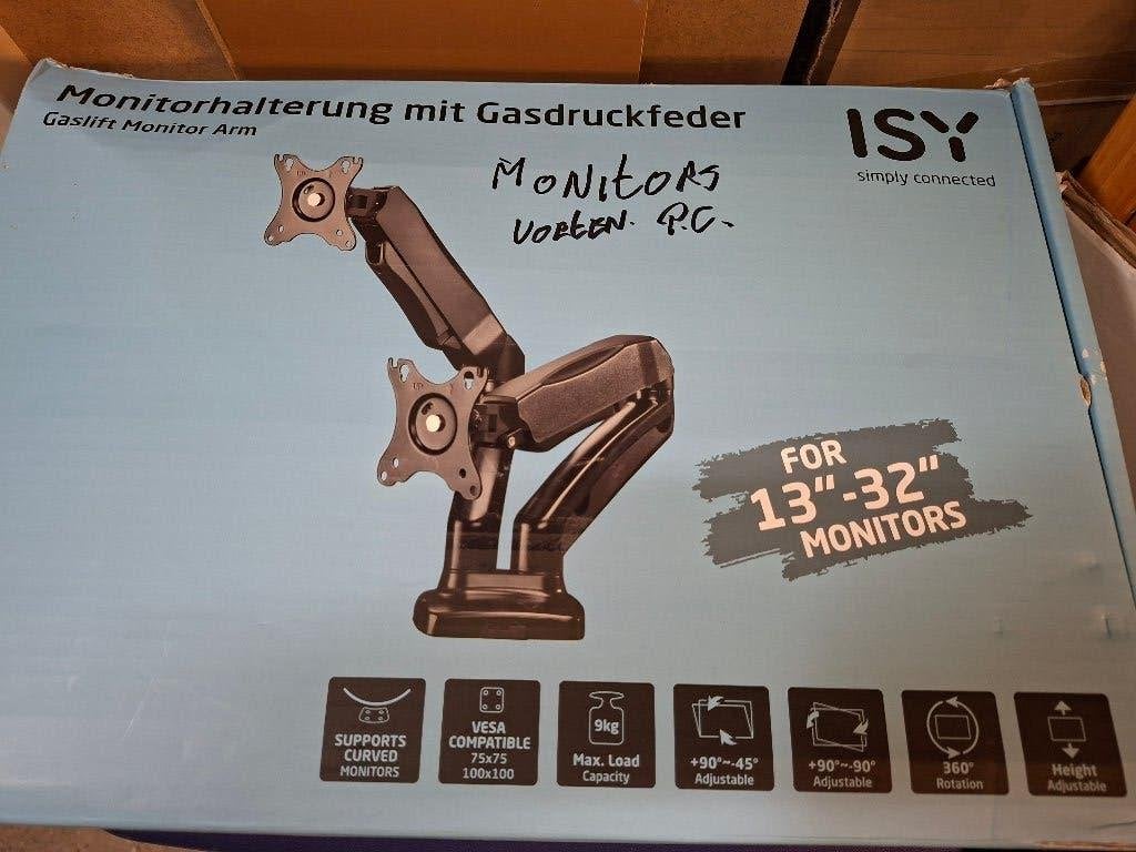 Monitorbeugel met gasvering, Audio, Tv en Foto, Ophalen, Zo goed als nieuw