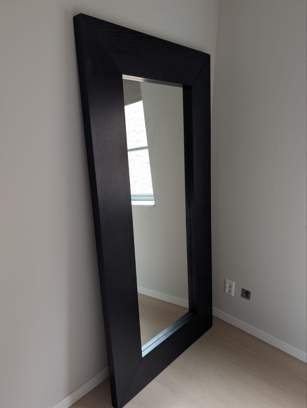 IKEA MONGSTAD spiegel - 94x190 cm, donkerbruin, Ophalen, Rechthoekig, Minder dan 50 cm, Minder dan 100 cm
