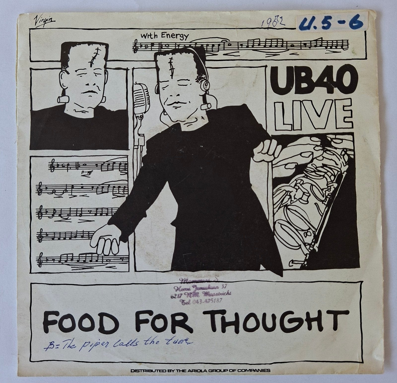 UB 40           Food for Thought, Gebruikt, 7 inch, Ophalen of Verzenden, Pop