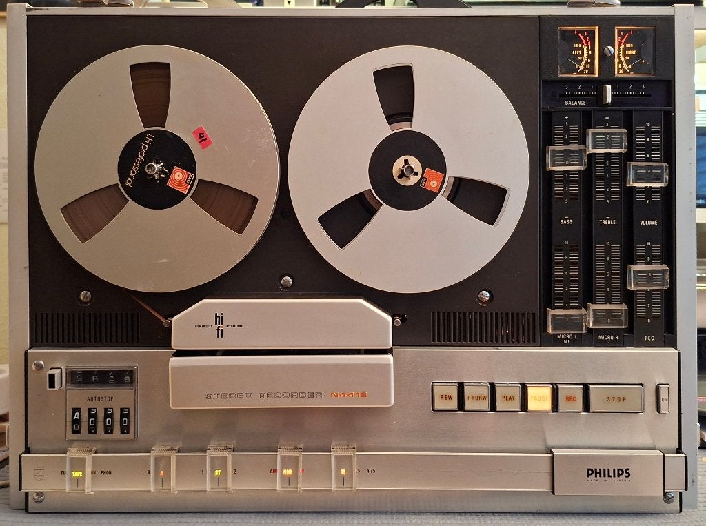 Philips bandrecorder N4418, Ophalen, Bandrecorder, Met banden