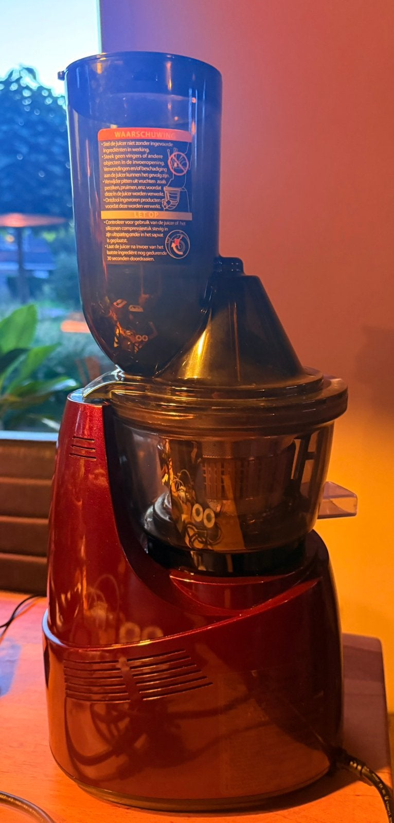 Kuvings Slowjuicer NS-621CES – Metallic Rood, Ophalen, Gebruikt, Elektrisch, Slowjuicer