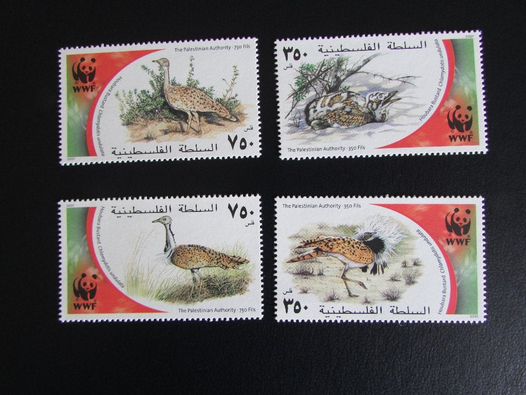 Postzegel Vogel: Serie van 4 Westelijke Kraagtrap uit T.P.A., Ophalen of Verzenden, Postfris, Dier of Natuur