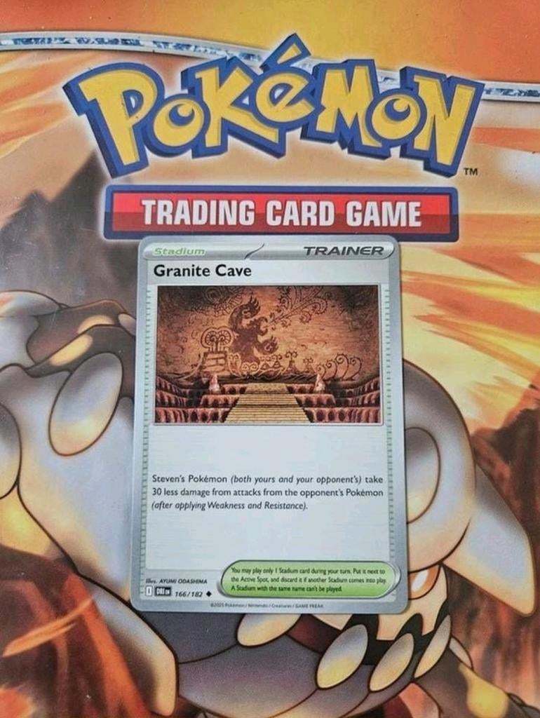 Granite cave 166/182 Destined Rivals pokemon kaart nm, Ophalen of Verzenden, Zo goed als nieuw, Losse kaart